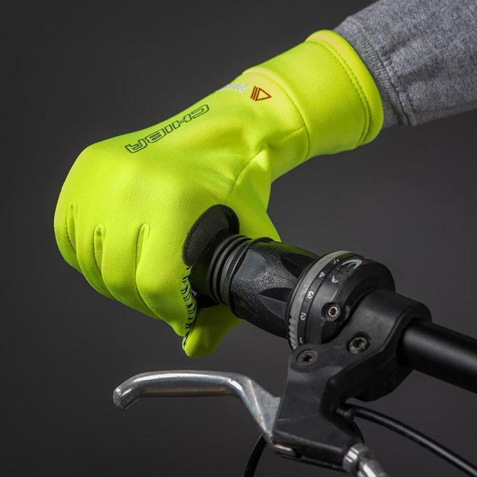 Zimowe rękawiczki rowerowe dla dzieci Polartec Reflex Neon żółty