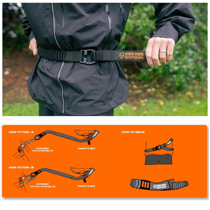 Linka do holowania roweru Quick Fit czarna