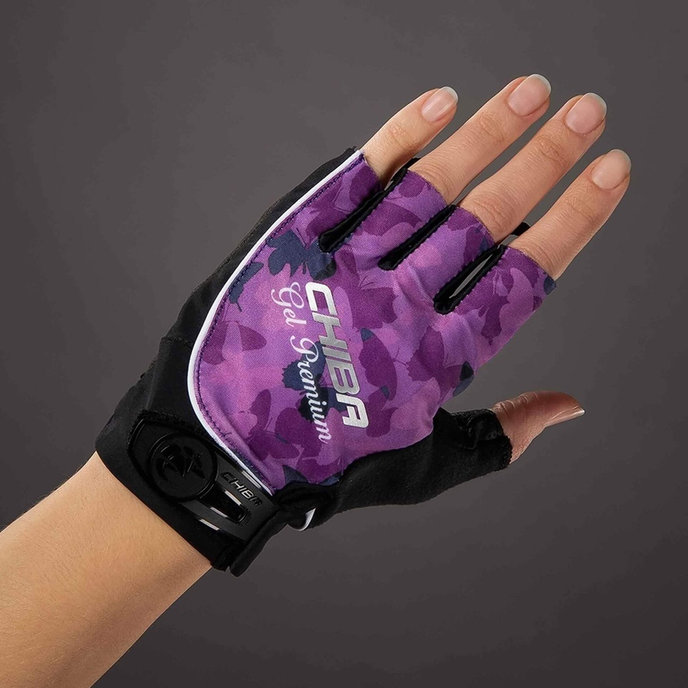 Rękawiczki rowerowe damskie Lady Gel Premium fioletowe