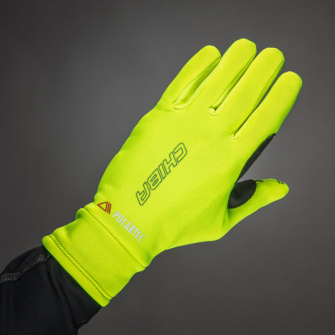 Zimowe rękawiczki rowerowe dla dzieci Polartec Reflex Neon żółty