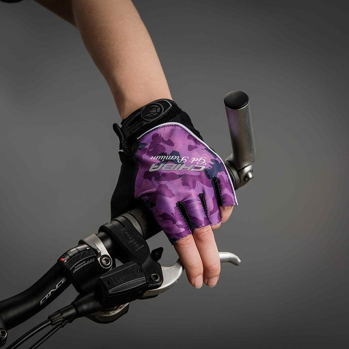 Rękawiczki rowerowe damskie Lady Gel Premium fioletowe