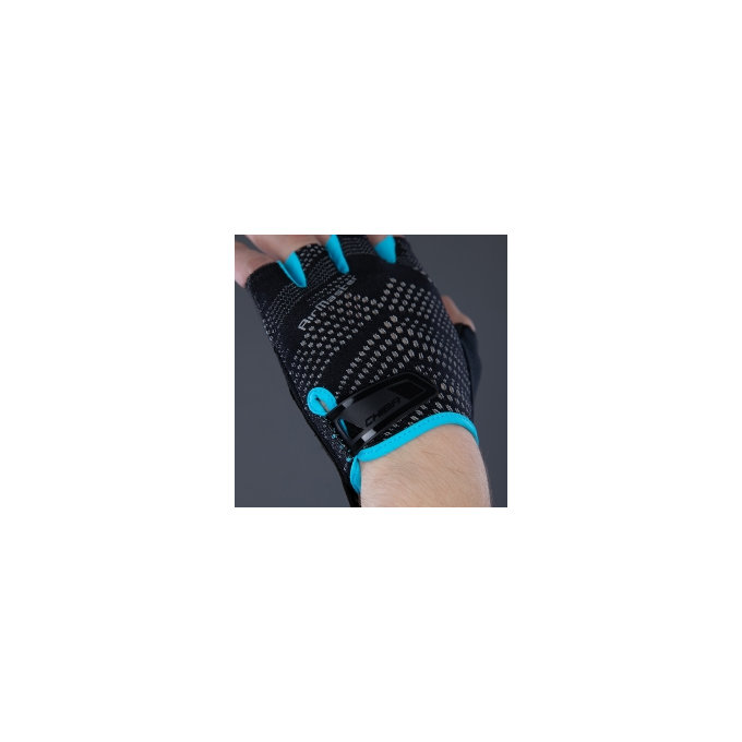 Rękawiczki rowerowe Air Master dla dorosłych, czarno-turkusowe