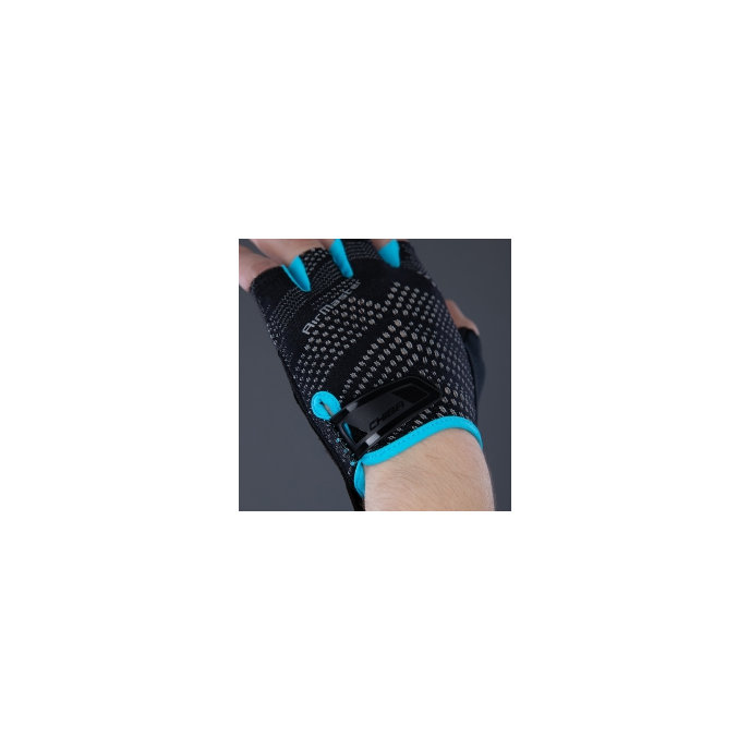 Rękawiczki rowerowe Air Master dla dorosłych, czarno-turkusowe