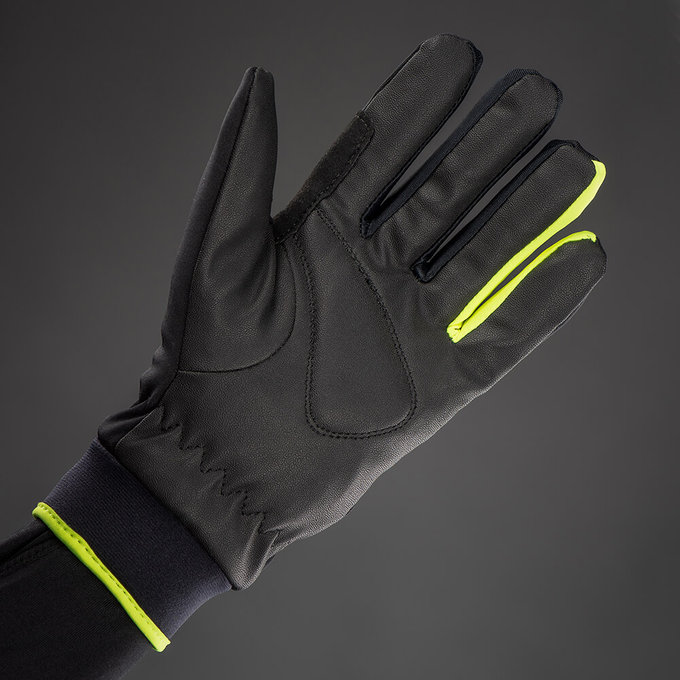 Zimowe rękawiczki rowerowe dla dzieci Kids Wodoodporne czarno/neonowożółte