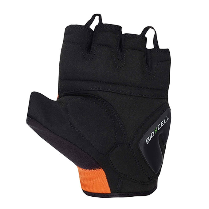 Rękawiczki rowerowe dla dorosłych BioXCell Super Fly pomarańczowo-czarne