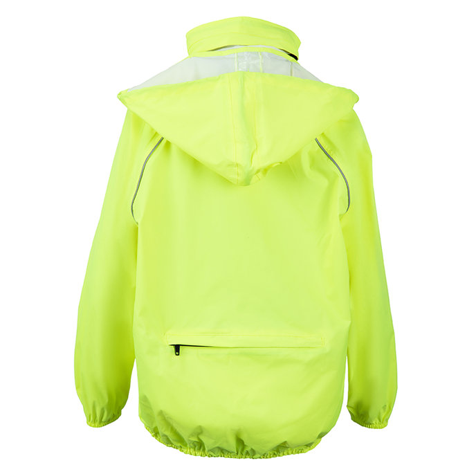 Detská bunda do dažďa neónovo žltá