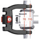 Adapter do kierownicy roweru elektrycznego 22-26 mm/31,8 mm z blokadą