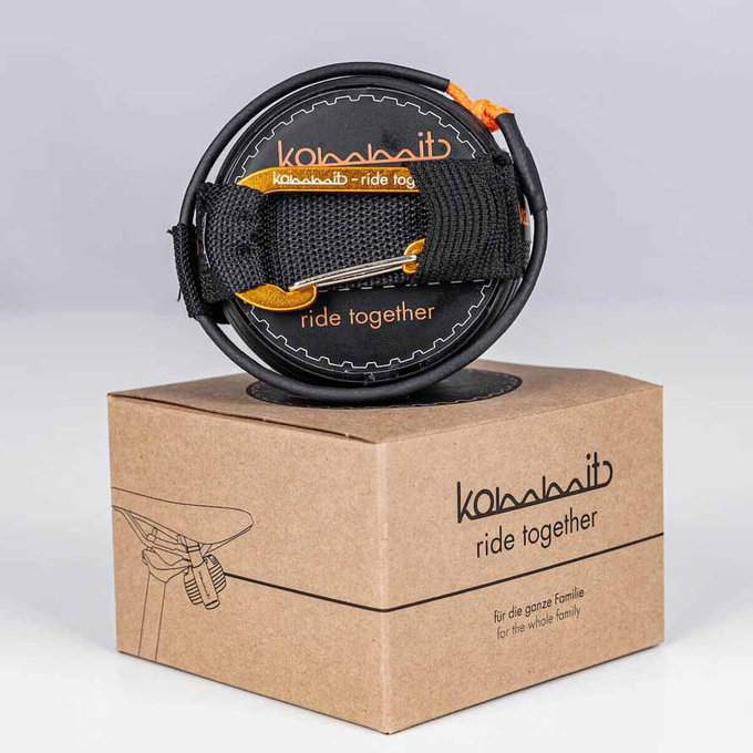 Samozwijająca się lina holownicza do roweru