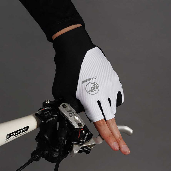 Rękawiczki rowerowe BioXCell Road dla dorosłych, białe