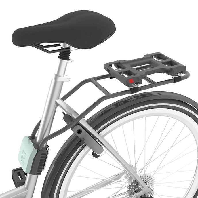 Fotelik rowerowy tylny z adapterem i bagażnikiem na ramę SET