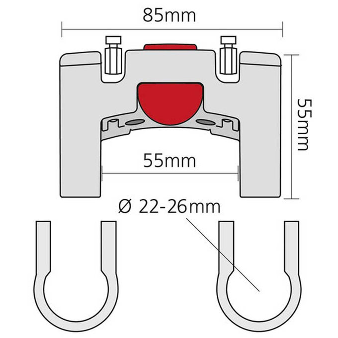 Adapter kierownicy Ø 22–26 mm