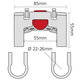 Adapter kierownicy Ø 22–26 mm