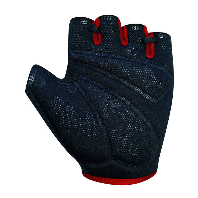 Rękawiczki rowerowe Road Master dla dorosłych czarno-czerwone