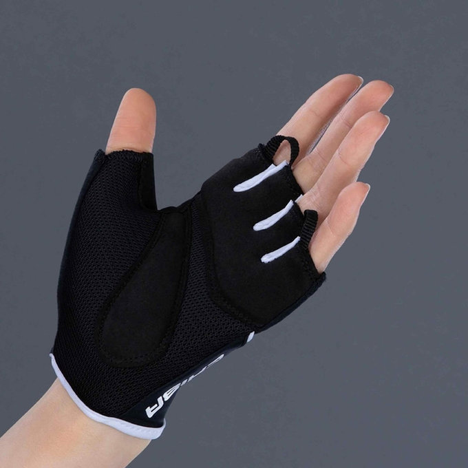 Rękawiczki rowerowe damskie Lady Gel czarno-białe