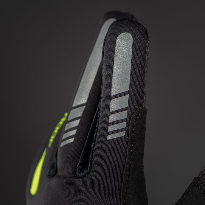 Zimowe rękawiczki rowerowe dla dzieci Kids Wodoodporne czarno/neonowożółte