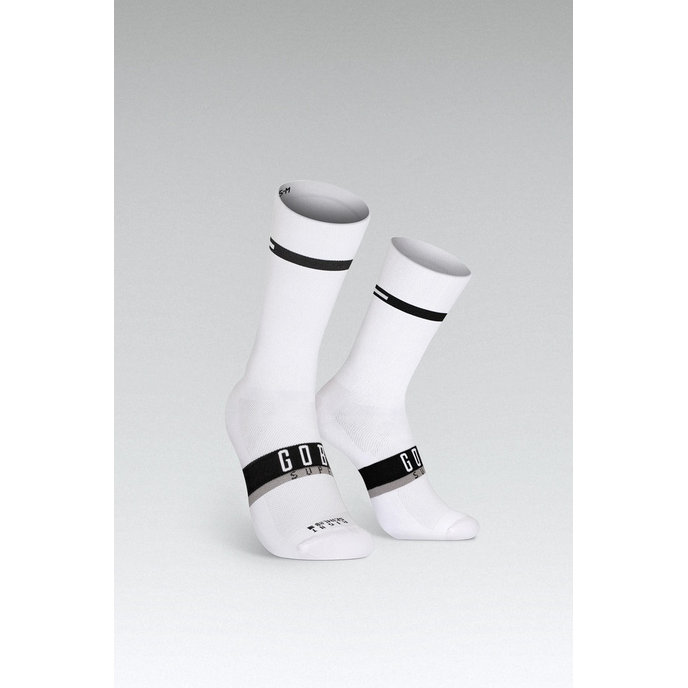 GOBIK skarpety SUPERB WHITE UNISEX EXTRA LONG HORIZON