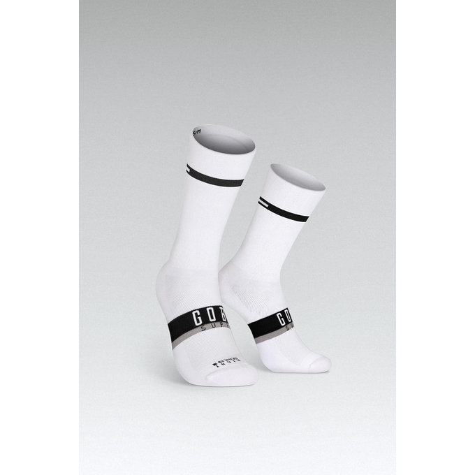 GOBIK skarpety SUPERB WHITE UNISEX EXTRA LONG HORIZON